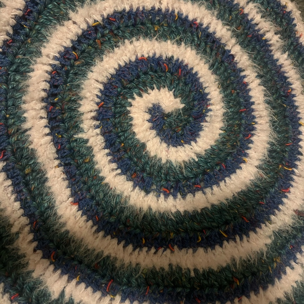 Handcrafted Spiral  - Blue and light pink